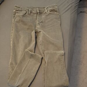 aerie Men's Olive Slim Straight Jeans